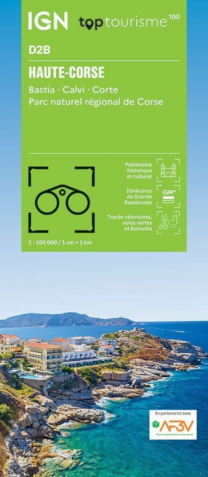 IGN TOP 100 D2B - Haute-Corse - Bastia Calvi Corte PNR Corse