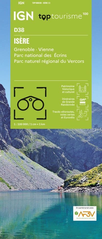IGN TOP 100 D38 - Isere - Grenoble - Viene - PN des Ecrins - PNR du Vercors