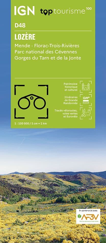 IGN TOP 100 D48 - Lozère - Mende Florac-Trois-Rivières PN Cévennes