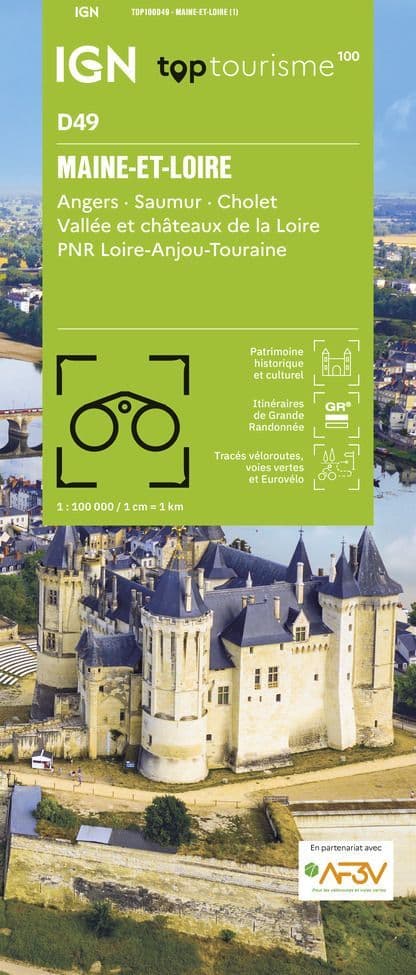 IGN TOP 100 D49 - Maine-Et-Loire - Angers - Saumur - Cholet