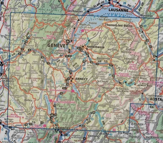 IGN TOP 100 D74 - Haute Savoie - Mont Blanc - Annecy - Thonon Les Bains