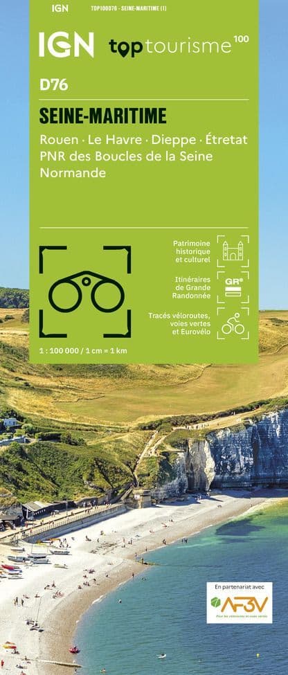 IGN TOP 100 D76 - Seine-Maritime Rouen Le Havre Dieppe Etretat