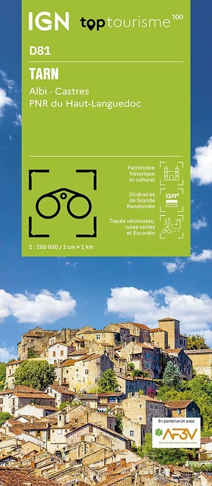 IGN TOP 100 D81 - Tarn - Albi Castres PNR Haut-Languedoc