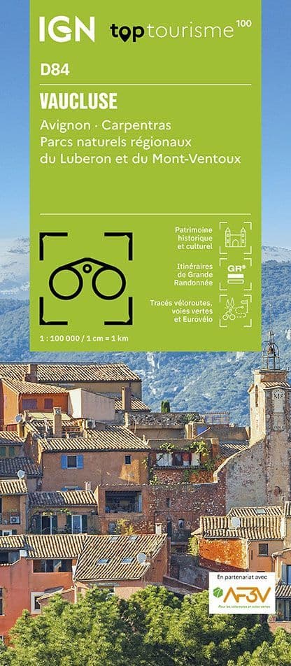 IGN TOP 100 D84 - Vaucluse - Avignon Carpentras PNR Luberon Mont-Ventoux