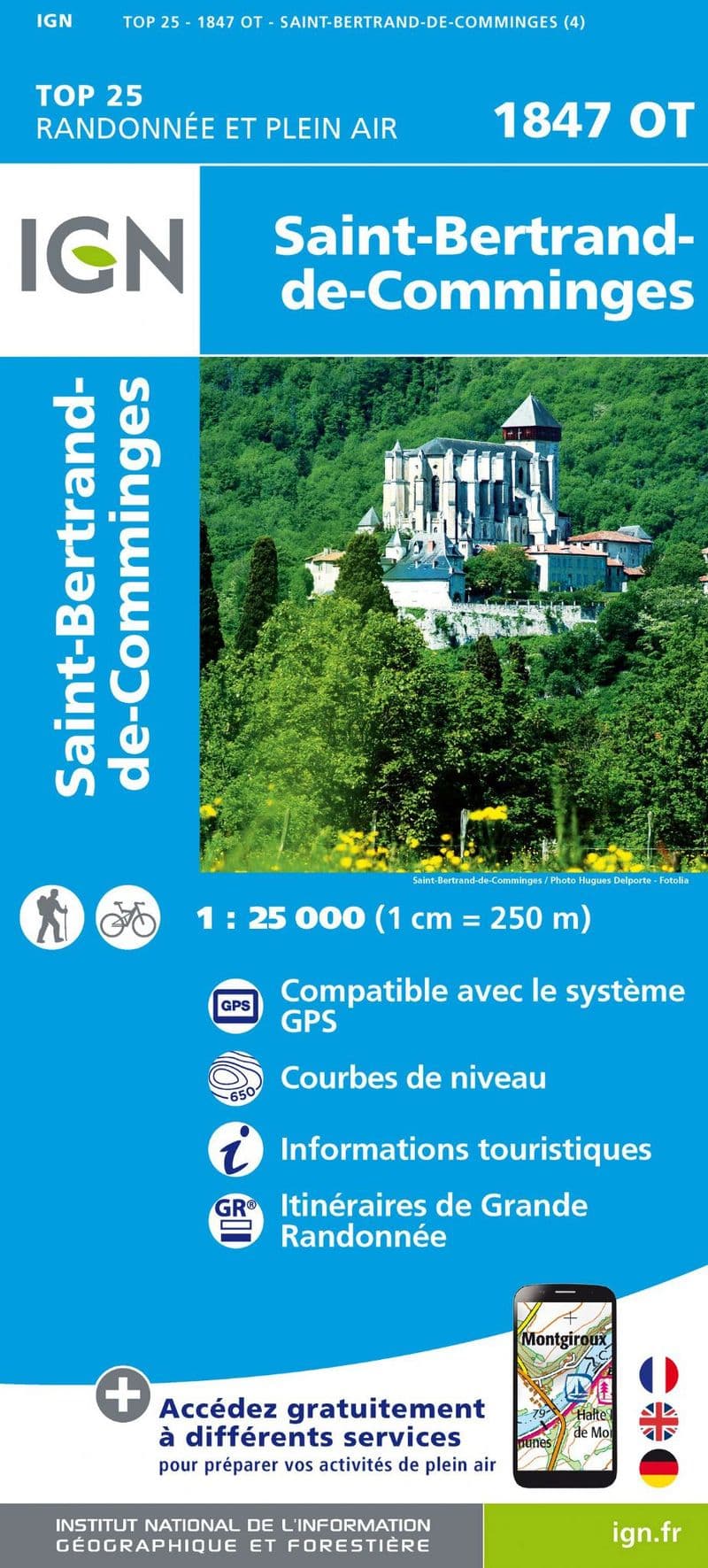 IGN Top 25 1847 OT - St-Bertrand De Comminges