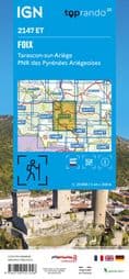 IGN Top 25 2147 ET - Foix / Tarascon - Sur - Ariege