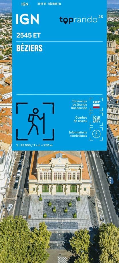 IGN Top 25 2545 ET - Beziers