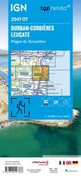IGN Top 25 2547 OT - Durban-Corbières / Leucate Plages du Roussillon