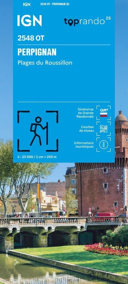 IGN Top 25 2548 OT - Perpignan / Plages du Roussillon