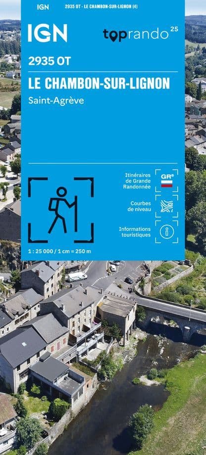 IGN Top 25 2935 OT - Le Chambon-Sur-Lignon / St-Agrève
