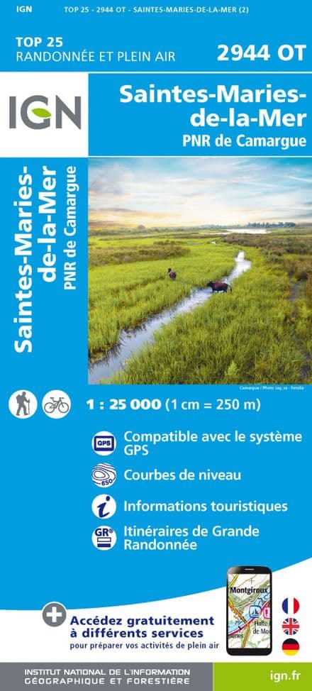 IGN Top 25 2944 OT - Stes-Maries-de-la-Mer / PNR de Camargue