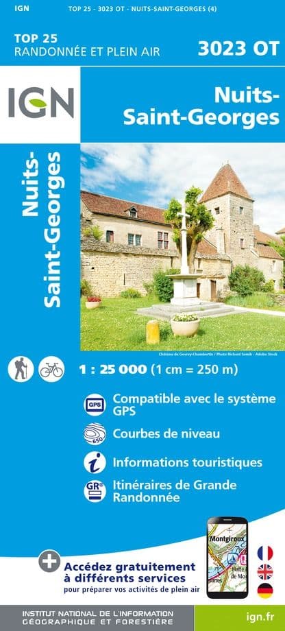 IGN Top 25 3023 OT - Nuits-St-Georges