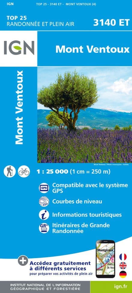 IGN Top 25 3140 ET - Mont-Ventoux