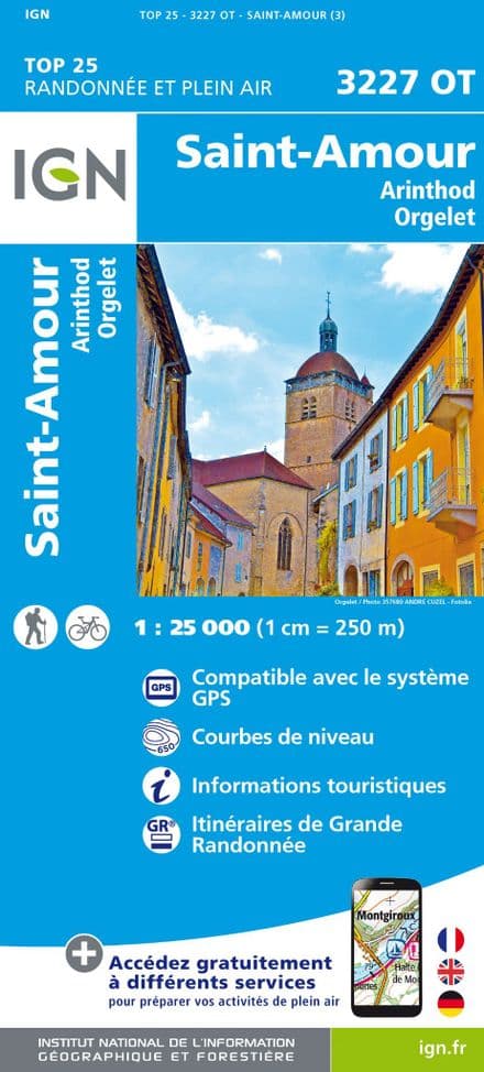 IGN Top 25 3227 OT - St-Amour / Arinthod / Orgelet