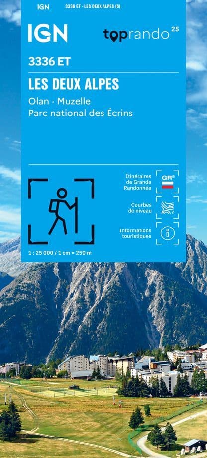 IGN Top 25 3336 ET - Les Deux Alpes / Olan / Muzelle / PNR des Ecrins