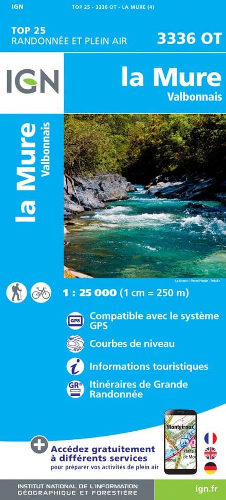 IGN Top 25 3336 OT - La Mure / Valbonnais