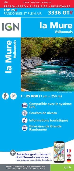 IGN Top 25 3336 OT R - La Mure / Valbonnais - Resistant