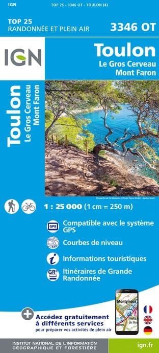 IGN Top 25 3346 OT - Toulon / Le Gros Cerveau / Mont Faron