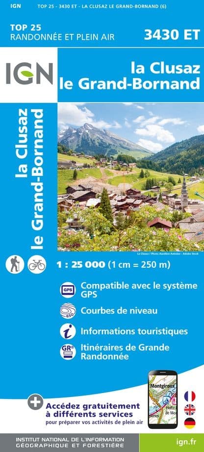 IGN Top 25 3430 ET - La Clusaz / Grand-Bornand