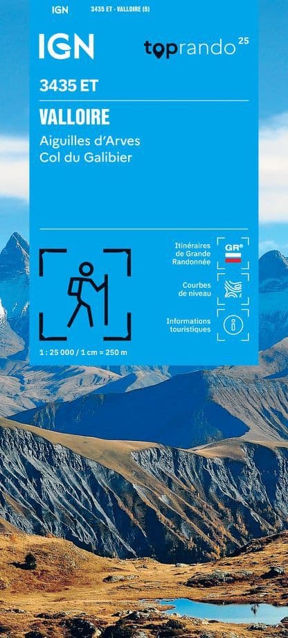 IGN Top 25 3435 ET - Valloire / Aiguilles D'Arves