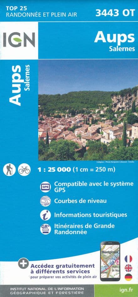 IGN Top 25 3443 OT - Aups / Salernes