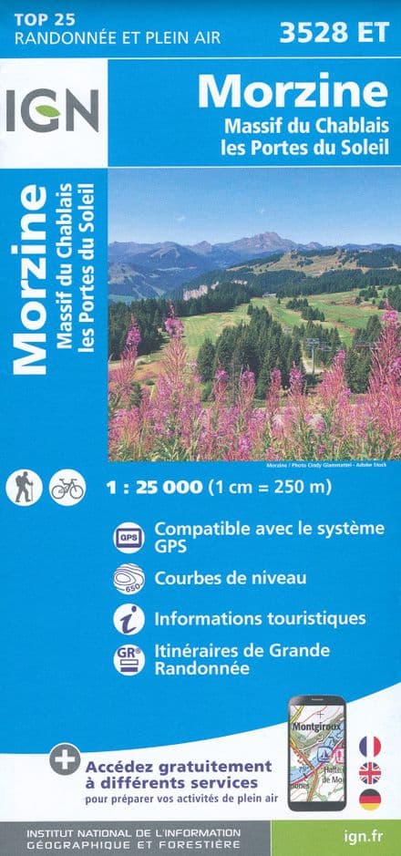 IGN Top 25 3528 ET - Morzine / Massif du Chablais / Portes du Soleil