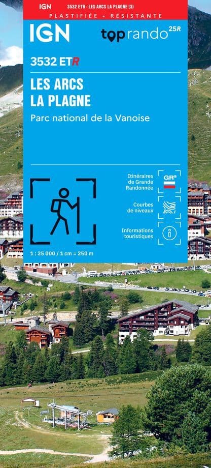 IGN Top 25 3532 ET R - Les Arcs / La Plagne / PN de La Vanoise - Resistant