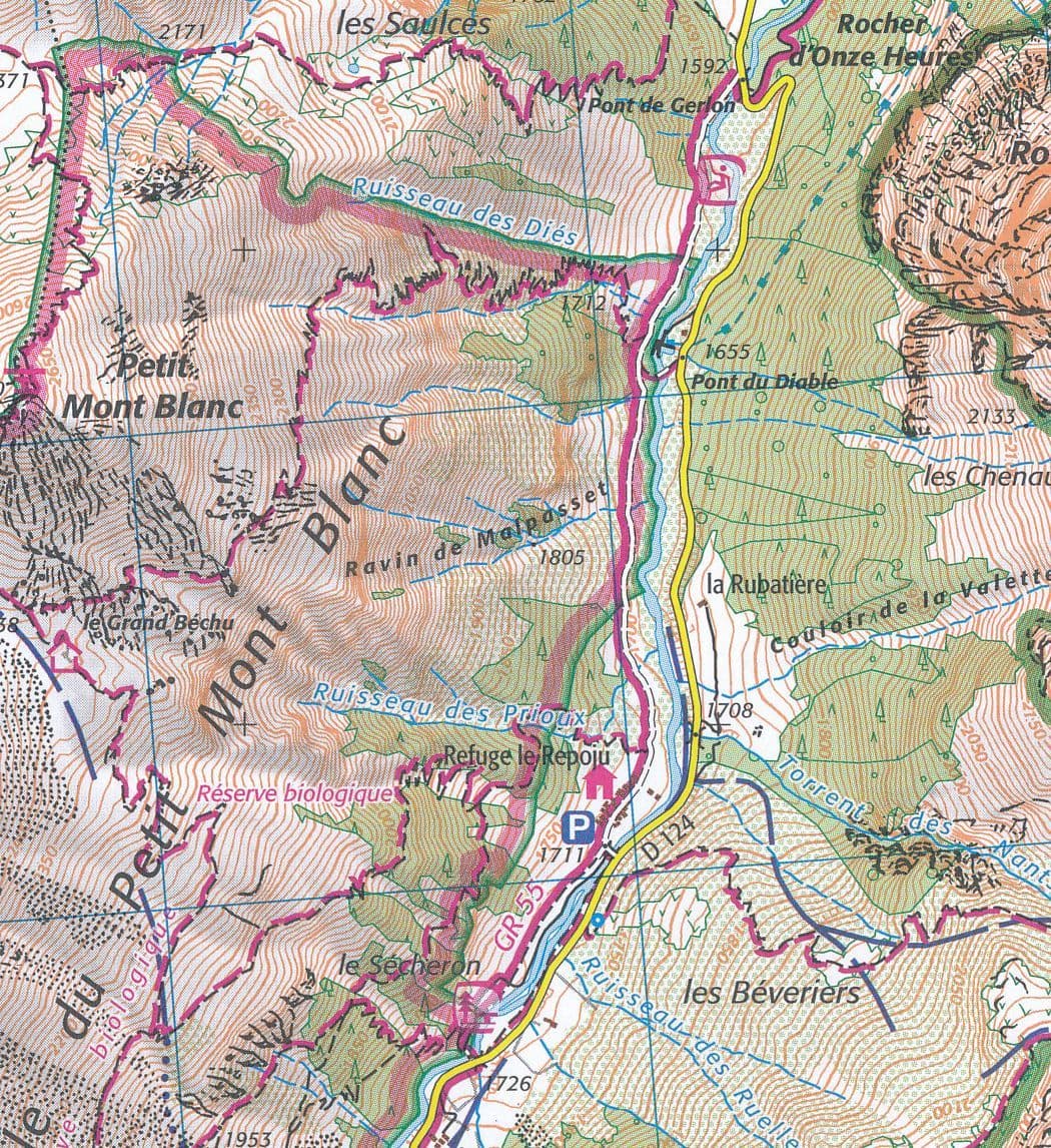 IGN Top 25 3534 OT - Les Trois Vallées / Modane PN de La Vanoise