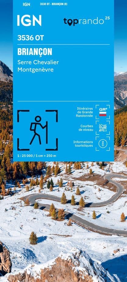 IGN Top 25 3536 OT - Briançon / Serre-Chevalier / Montgenèvre