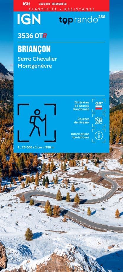 IGN Top 25 3536 OT R- Briançon / Serre-Chevalier / Montgenèvre - Resistant