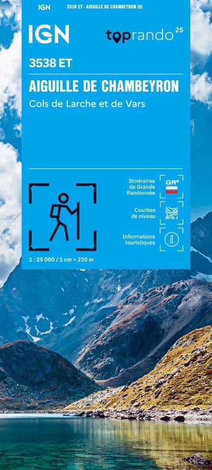 IGN Top 25 3538 ET - Aiguille de Chambeyron / Cols de Larche et de Vars