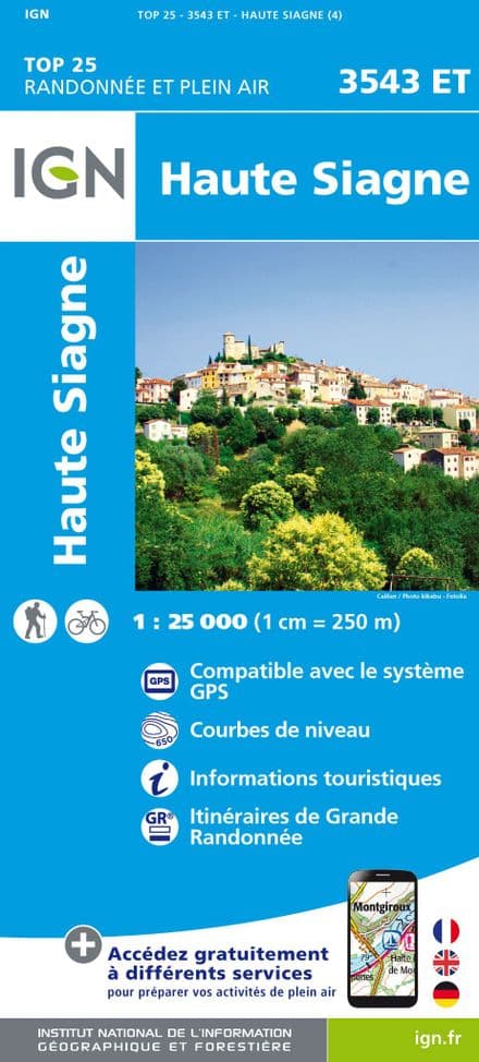 IGN Top 25 3543 ET - Haute-Siagne