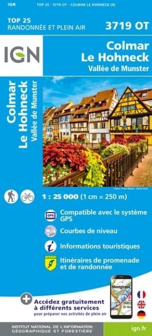 IGN Top 25 3719 OT - Colmar Le Hohneck / Vallee de Munster