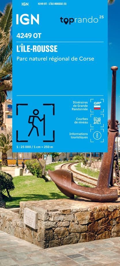 IGN Top 25 4249 OT - L'Ile Rousse / PNR de Corse