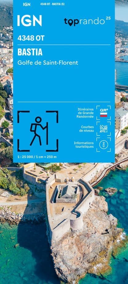 IGN Top 25 4348 OT - Bastia / Golfe de St-Florent