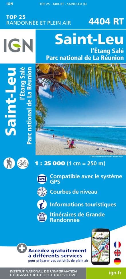 IGN Top 25 4404 RT - St-Leu L'Etang Sale