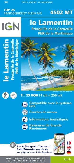 IGN Top 25 4502 MT - Le Lamentin