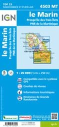 IGN Top 25 4503 MT - Le Marin / P-Ile Des Trois-Ilet