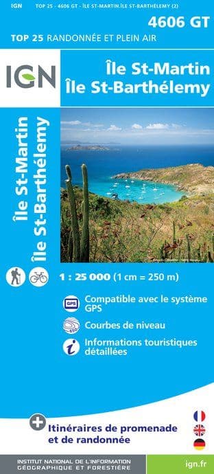 IGN Top 25 4606 GT - Ile St-Martin / Ile St-Barthelemyc