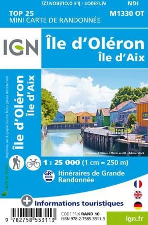 IGN Top 25 M 1330 OT - Ile d'Oleron - Ile d'Aix  Mini Map