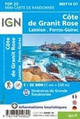 IGN Top 25 M0714 OT - Cote de Granit Rose / Lannion / Perros-Guirec - MINI MAP