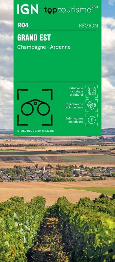 IGN TOP 250 Map 04 - Grand Est - Champagne - Ardenne
