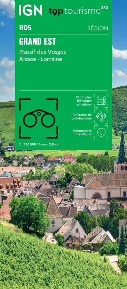 IGN TOP 250 Map 05 - Grand Est - Massif des Vosges - Alsace - Lorraine