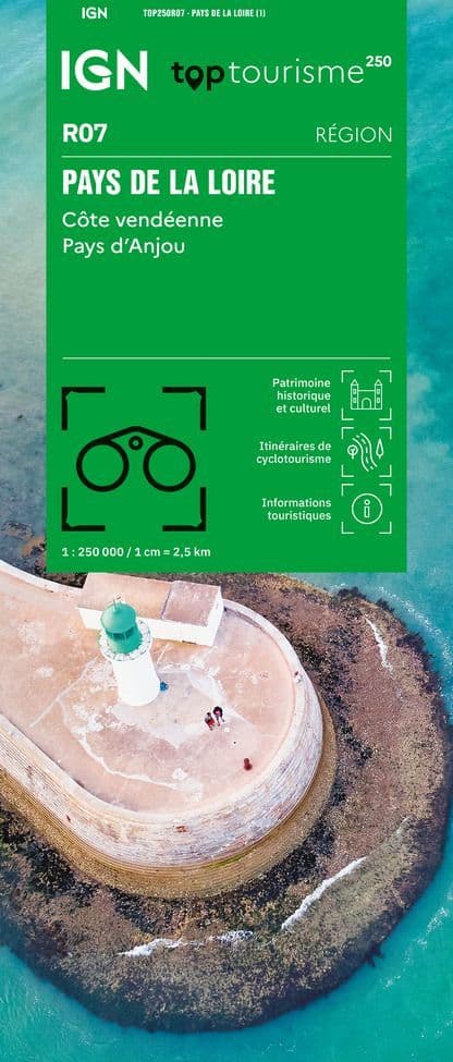 IGN TOP 250 Map 07 - Pays de la Loire - Côte vendéenne - Pays d'Anjou