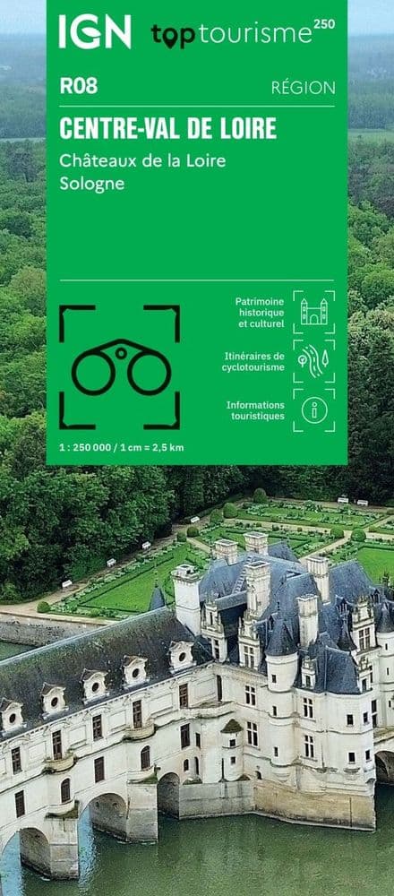 IGN TOP 250 Map 08 - Centre-Val-de-Loire - Château de la Loire - Sologne