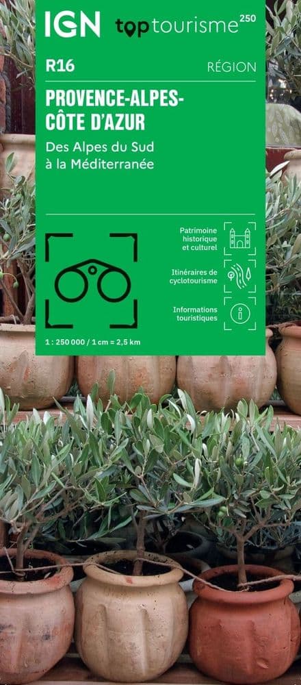 IGN TOP 250 Map 16 - Provence-Alpes-Côte d'Azur -Alpes du Sud à la Méditerranée