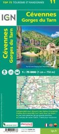 IGN Top 75 - 011 Cevennes / Gorge du Tarn at 1:75,000