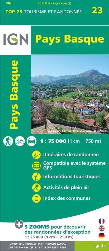 IGN Top 75 - 023 Pays Basque at 1:75,000
