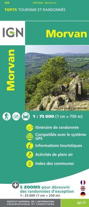 IGN Top 75 - 025 Morvan at 1:75,000