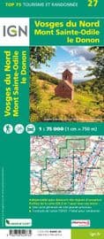 IGN Top 75 - 027 Vosges du Nord / Mont Sainte-Odile / Le Donon at 1:75,000